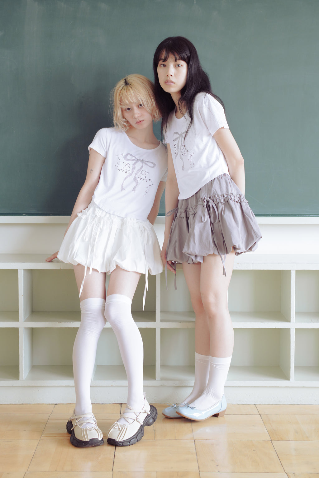 frill balloon skirt(gray)