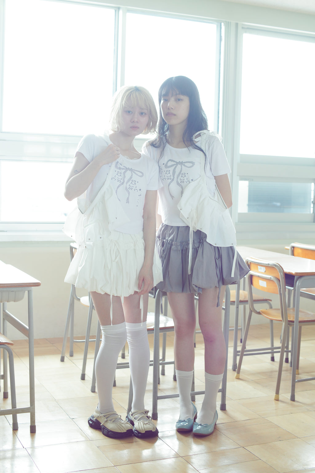 frill balloon skirt(gray)