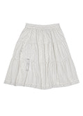 rosette pocket skirt(white)