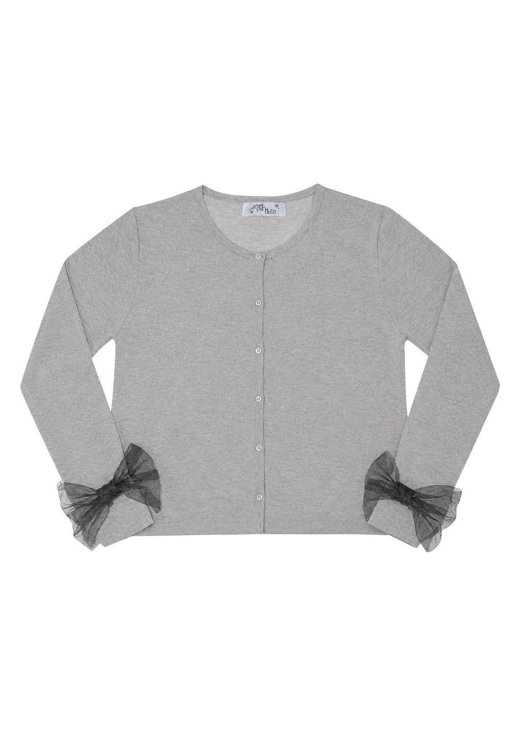 ribbon sleeve cardigan(gray)