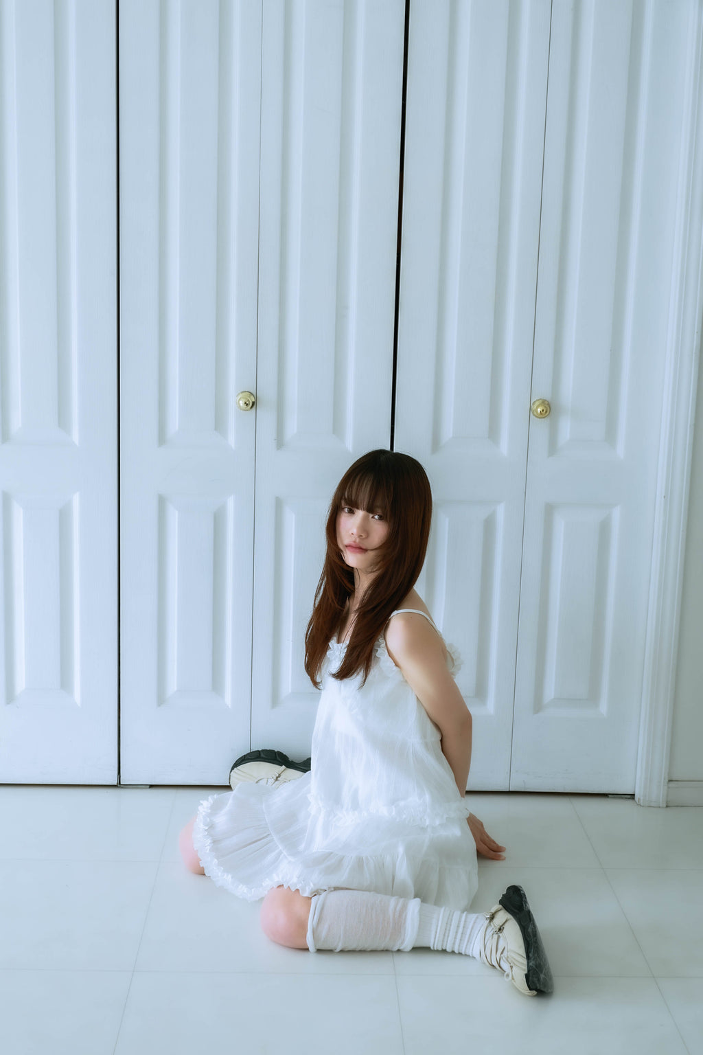 frill cami onepiece(white)