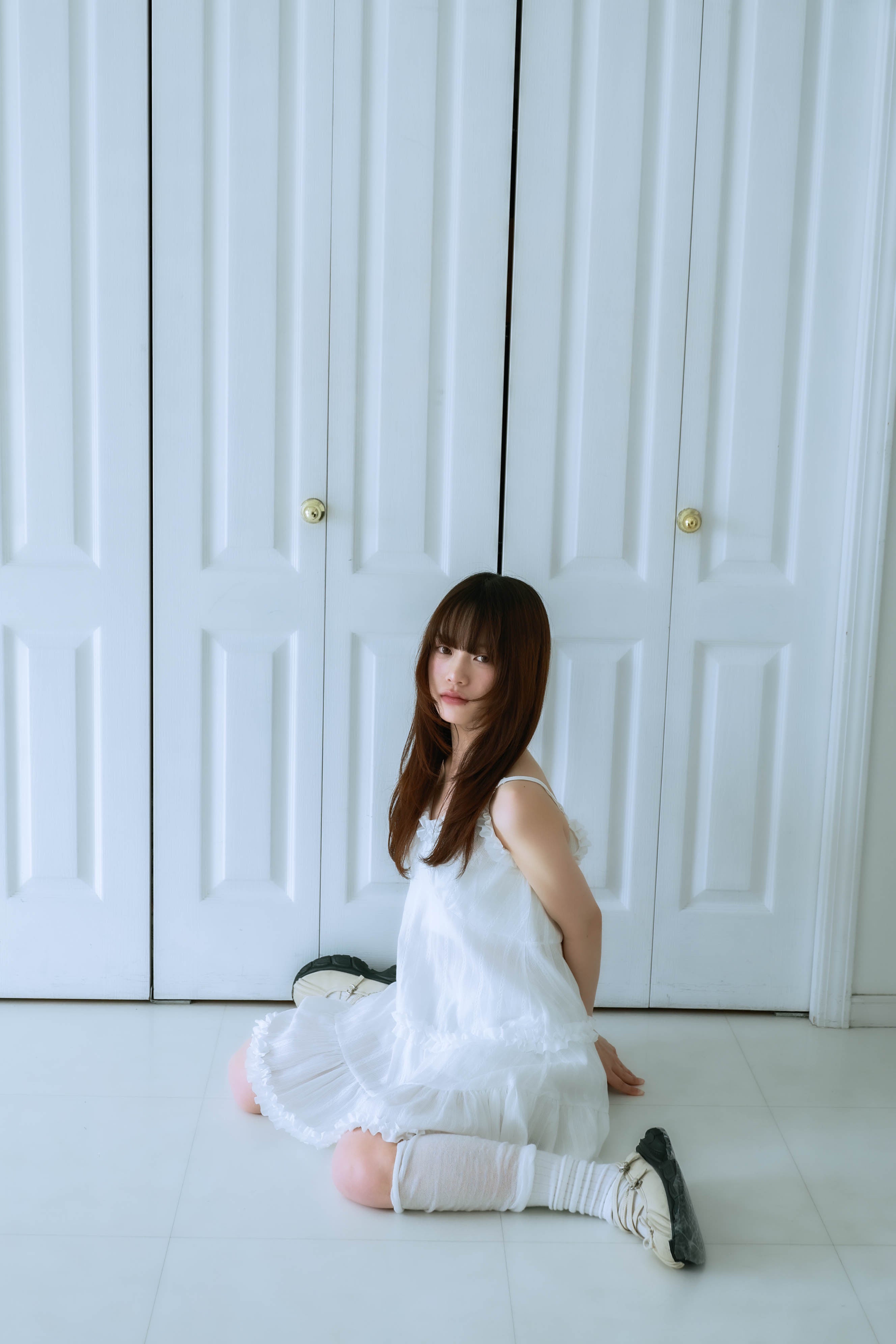 frill cami onepiece(white)