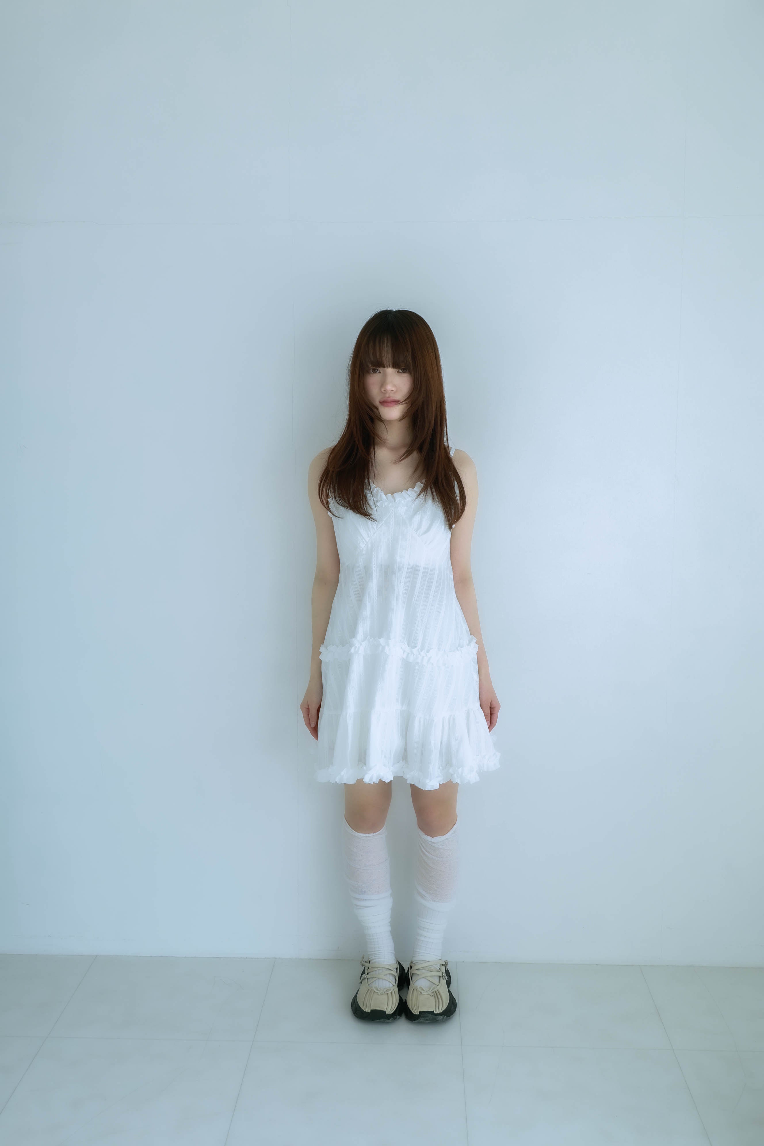frill cami onepiece(white)