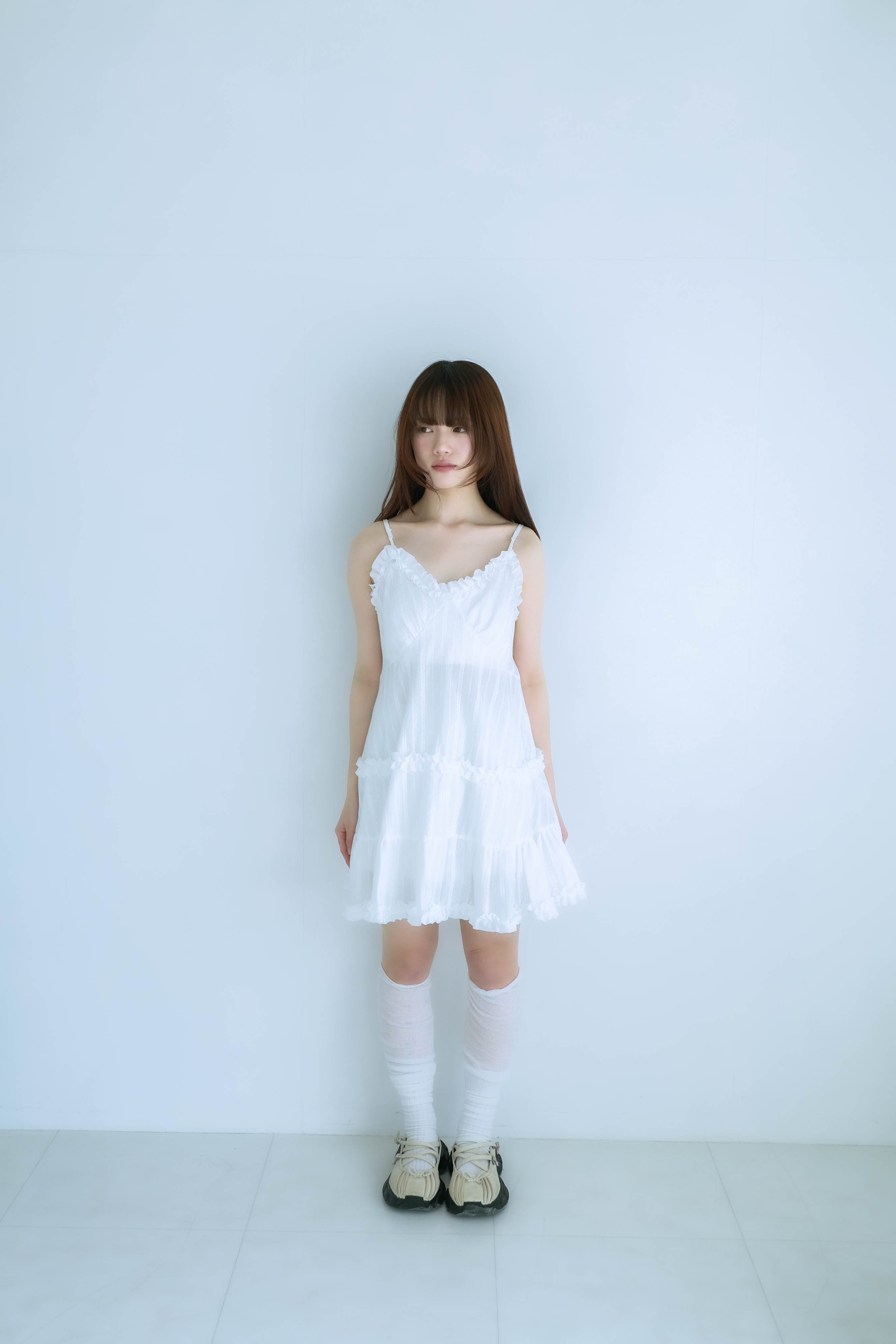 frill cami onepiece(white)
