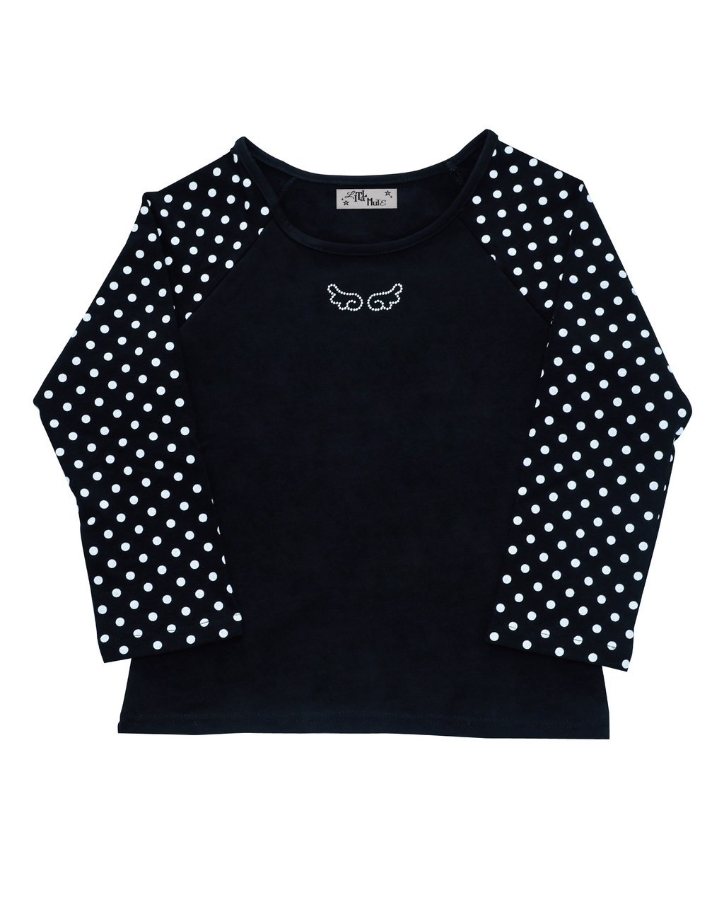 dotwing raglantops(black)