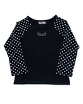 dotwing raglantops(black)