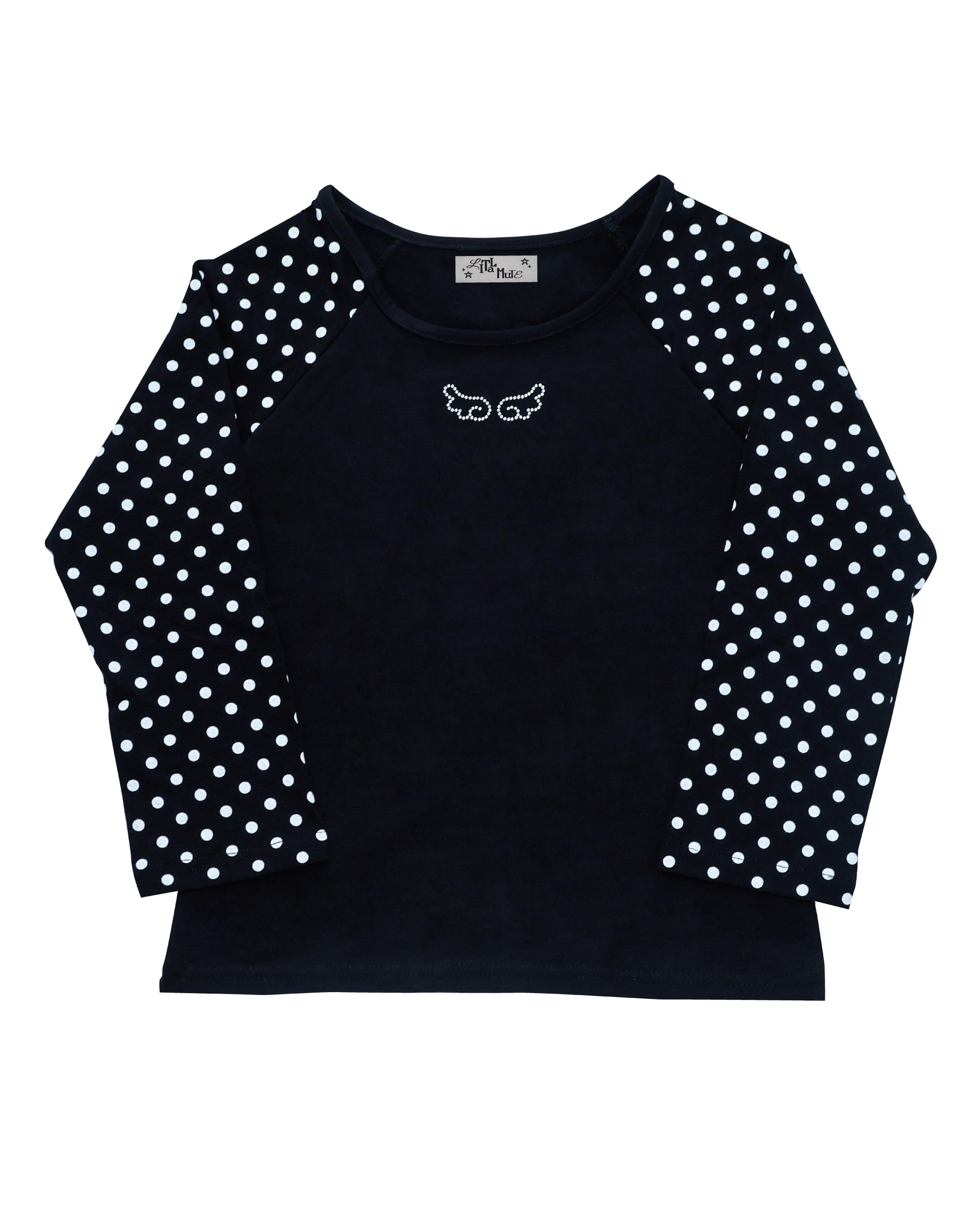 dotwing raglantops(black)