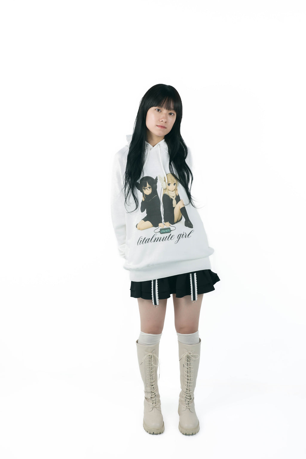 gater tiered skirt(black)