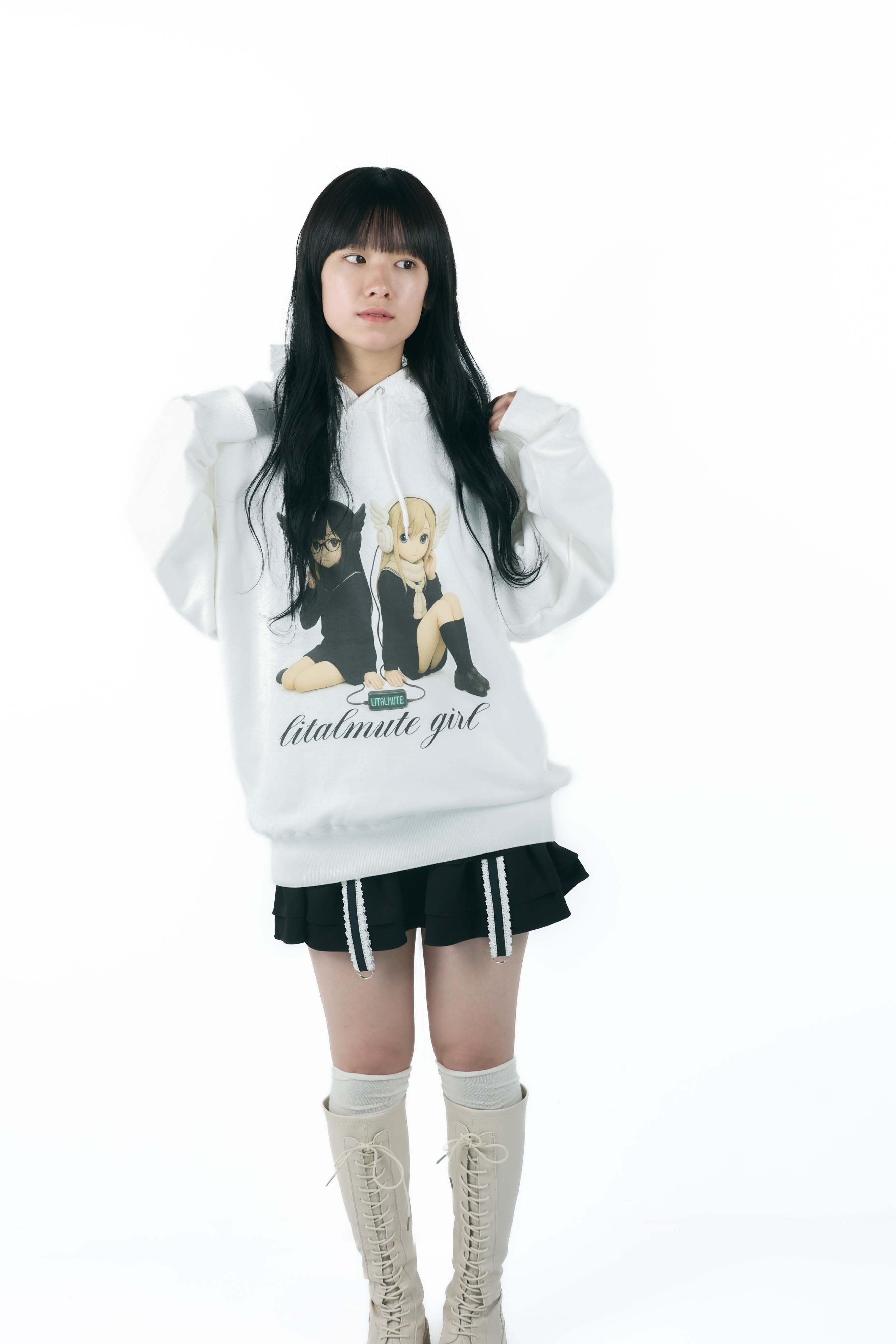 gater tiered skirt(black)