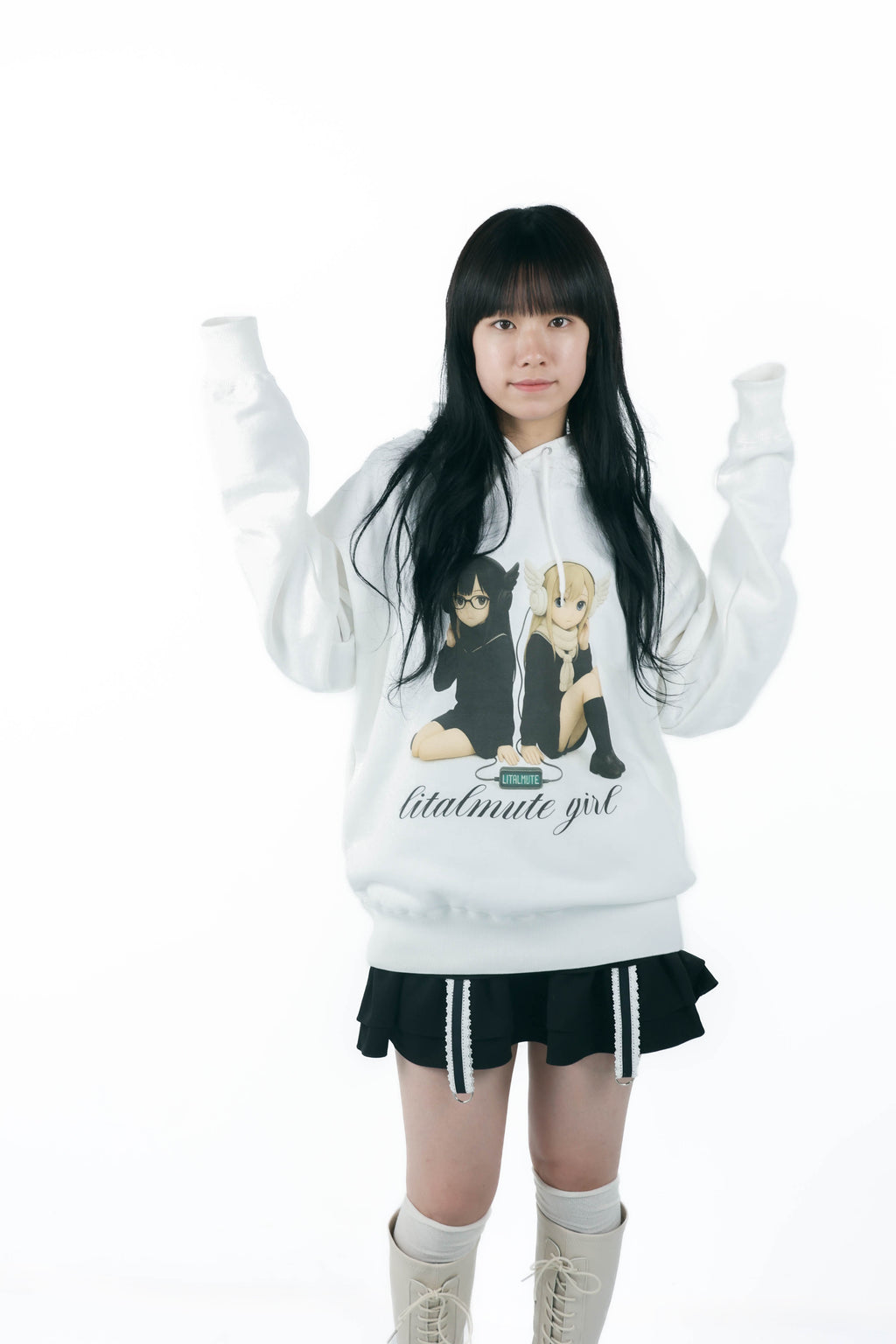 gater tiered skirt(black)