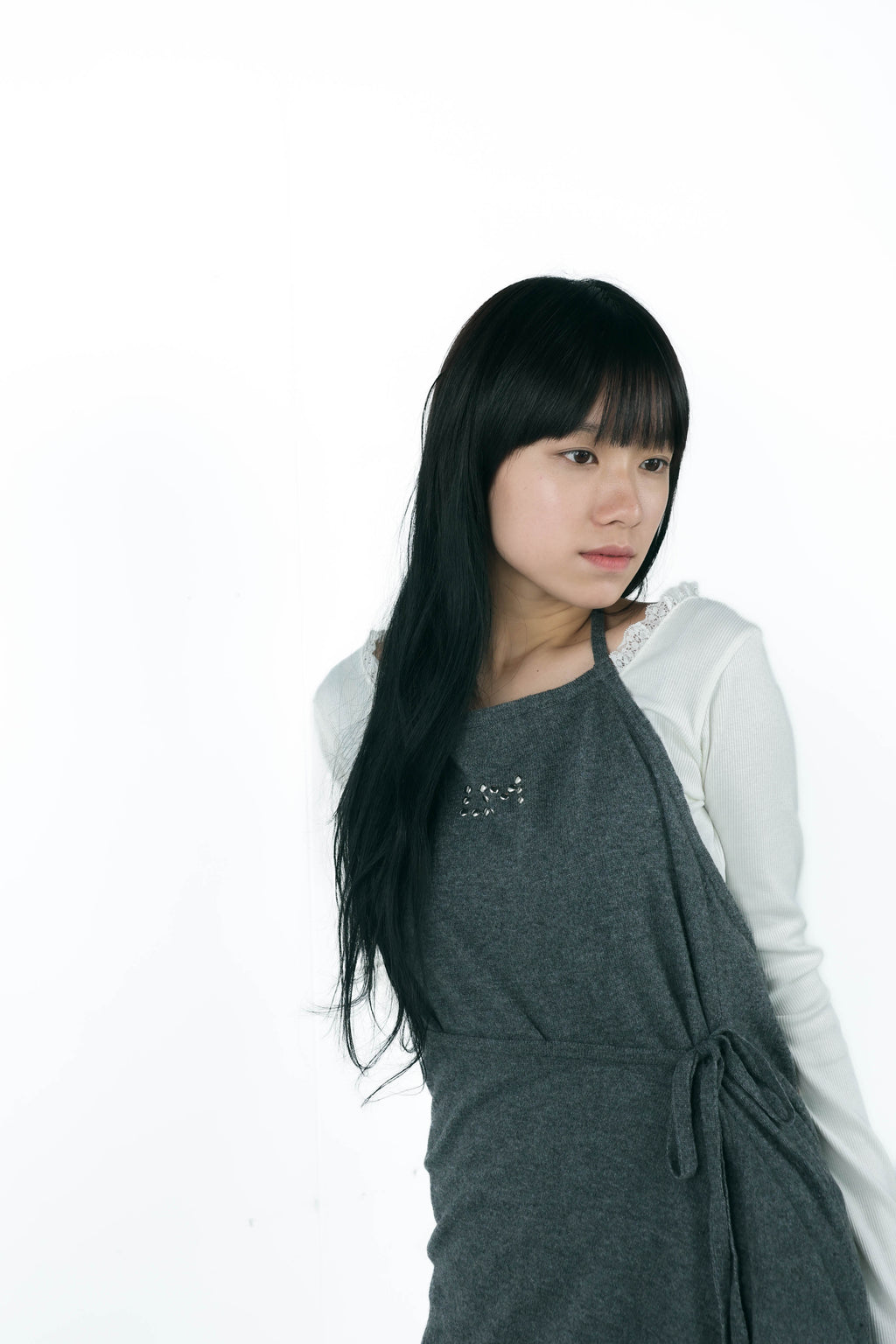 studs layered onepiece(gray)