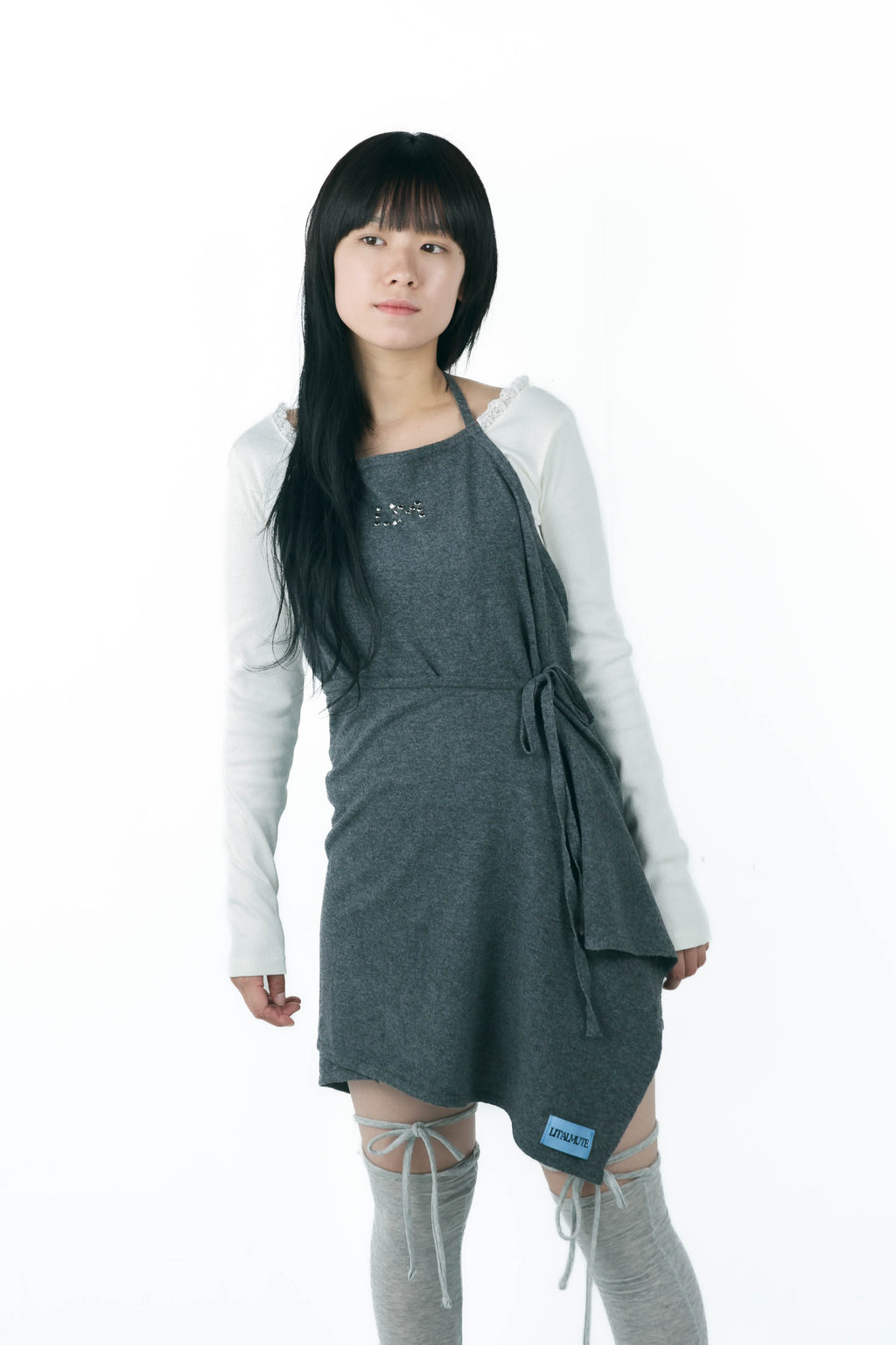 studs layered onepiece(gray)