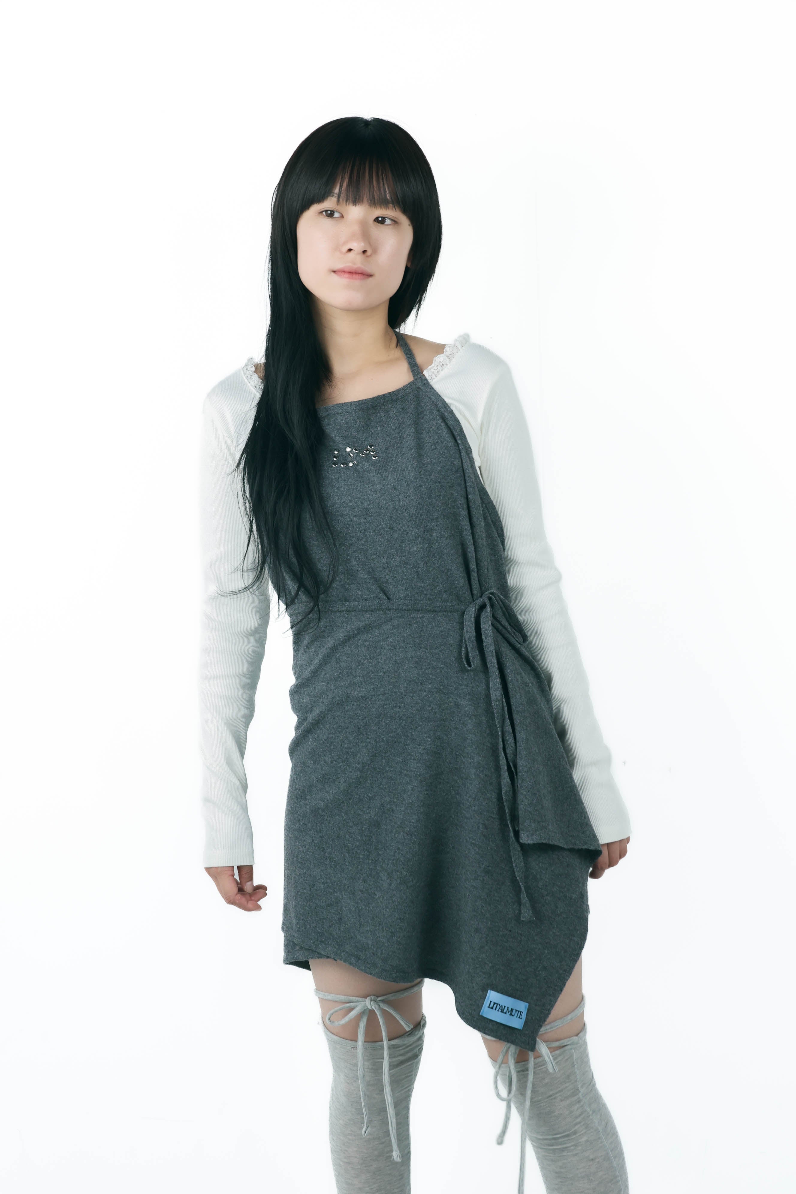 studs layered onepiece(gray)
