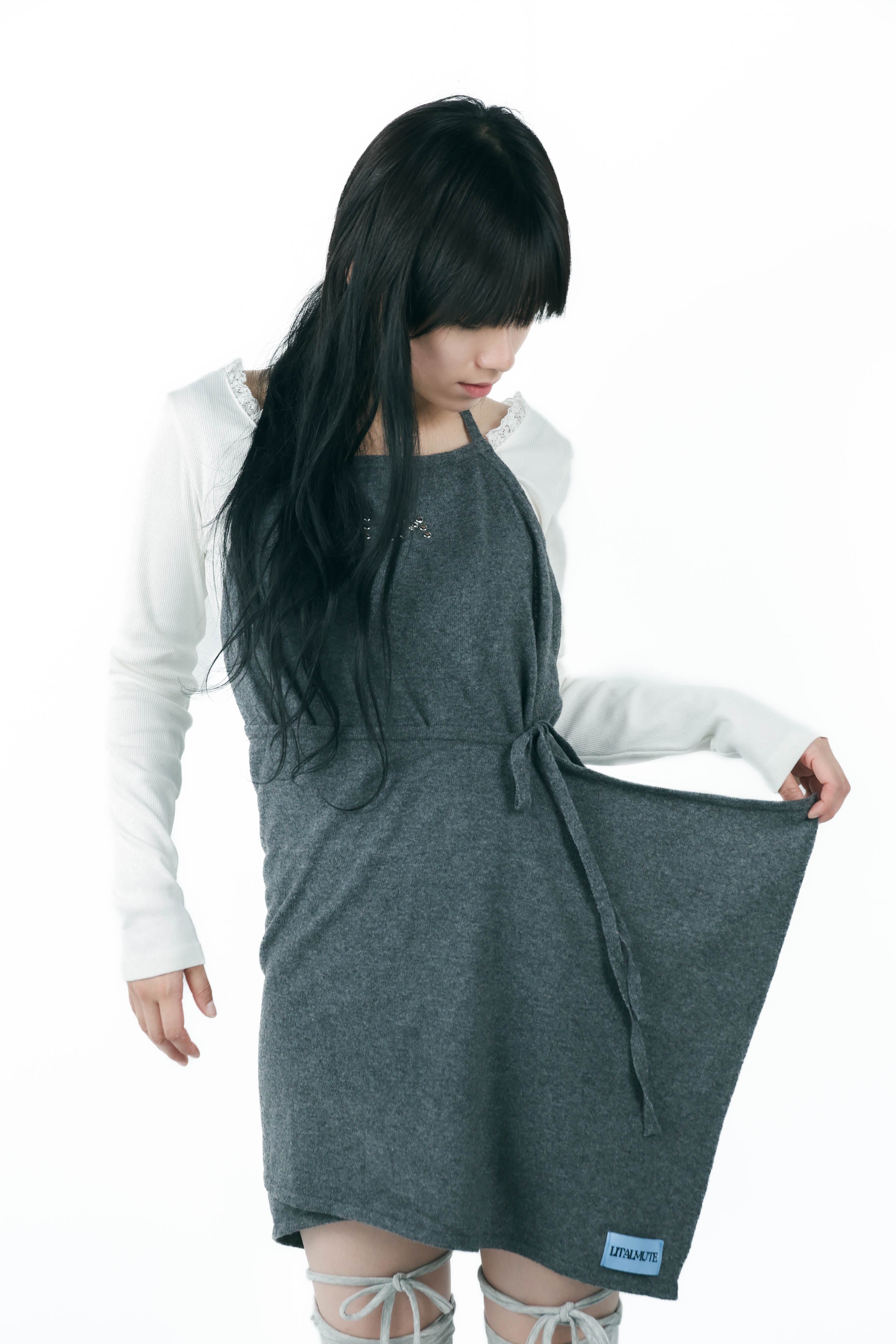 studs layered onepiece(gray)
