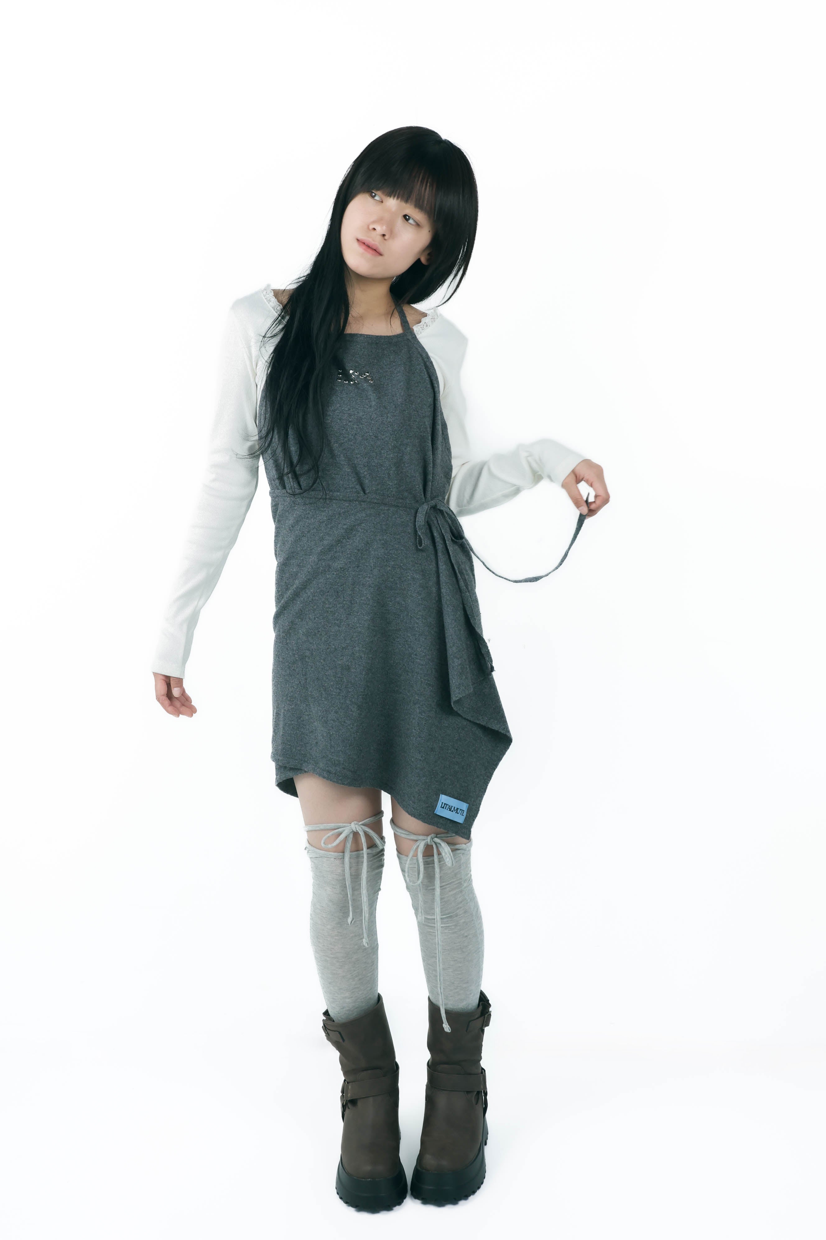 studs layered onepiece(gray)