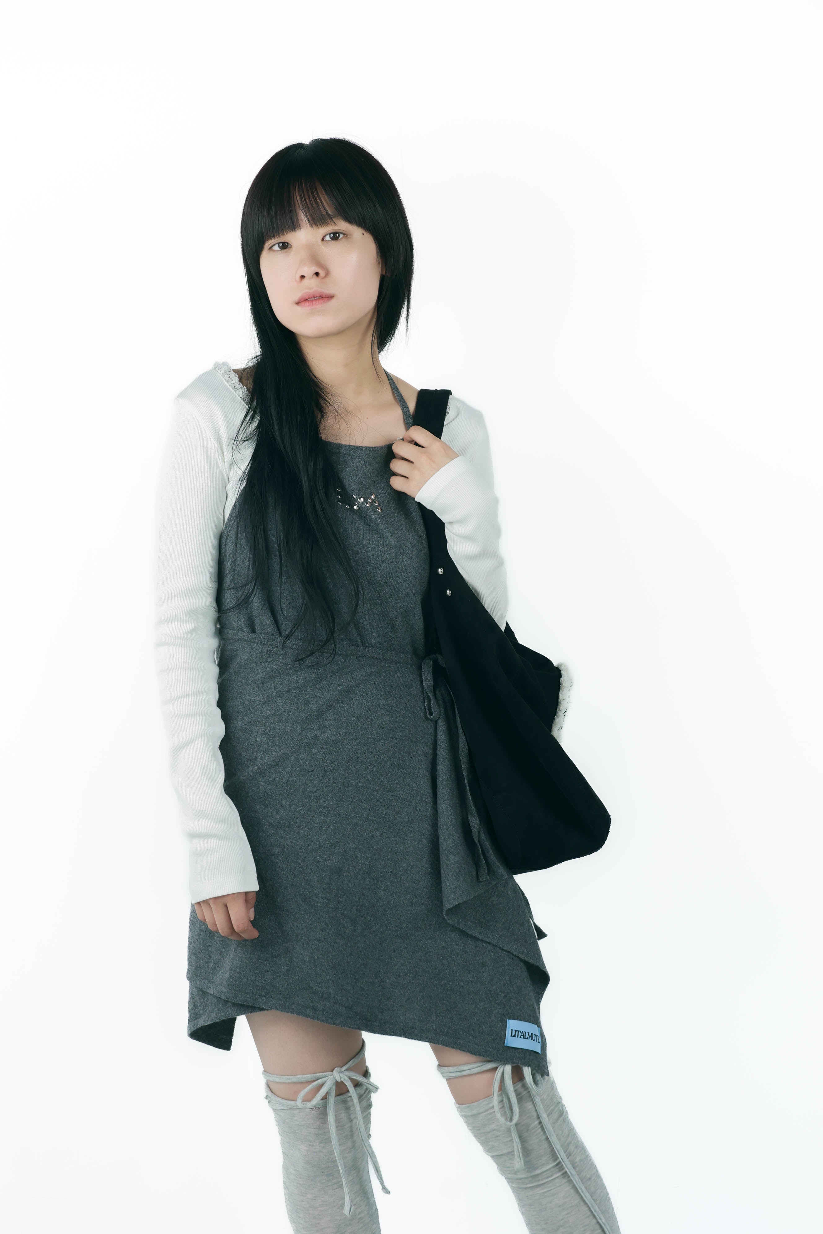 studs layered onepiece(gray)