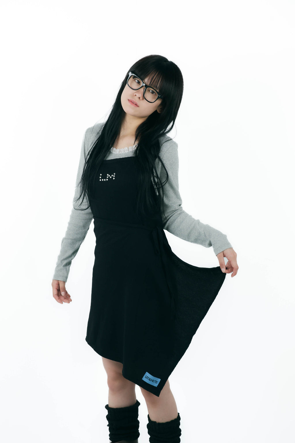 studs layered onepiece(black)