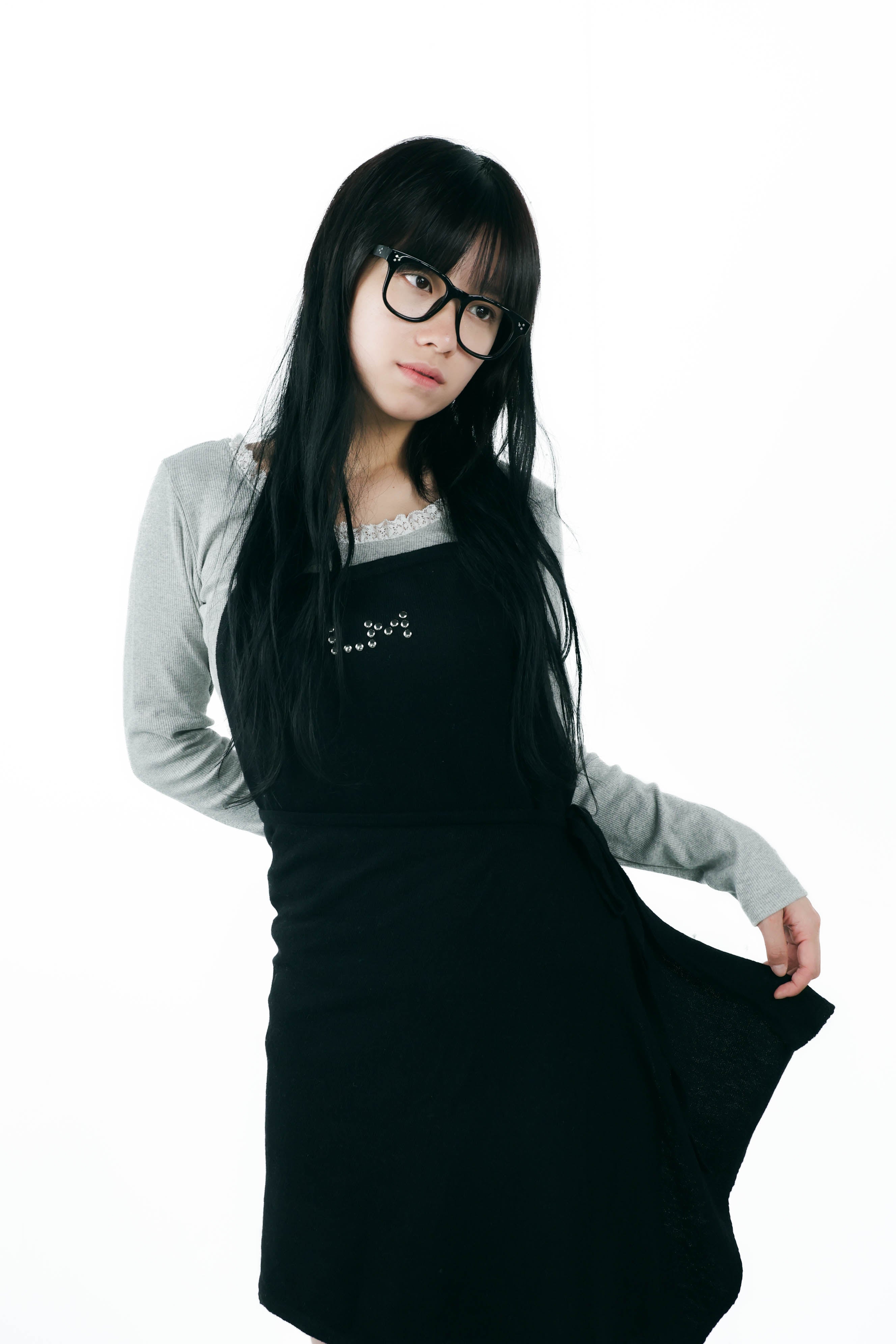 studs layered onepiece(black)