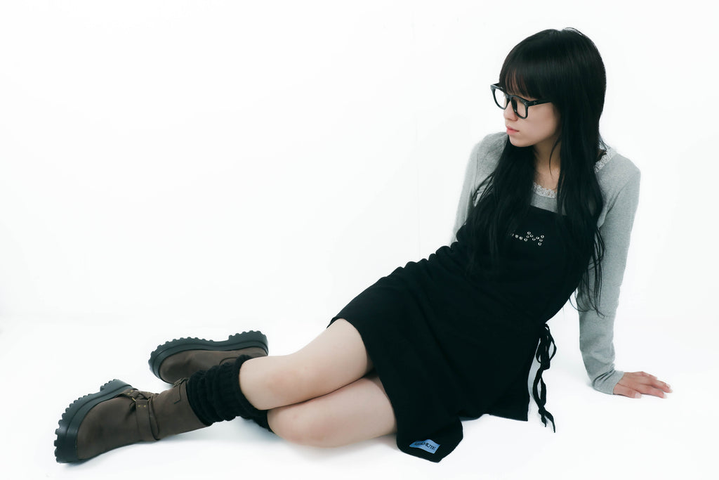 studs layered onepiece(black)