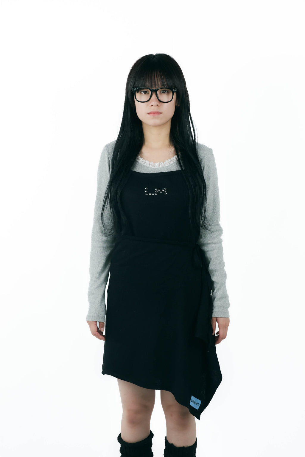 studs layered onepiece(black)
