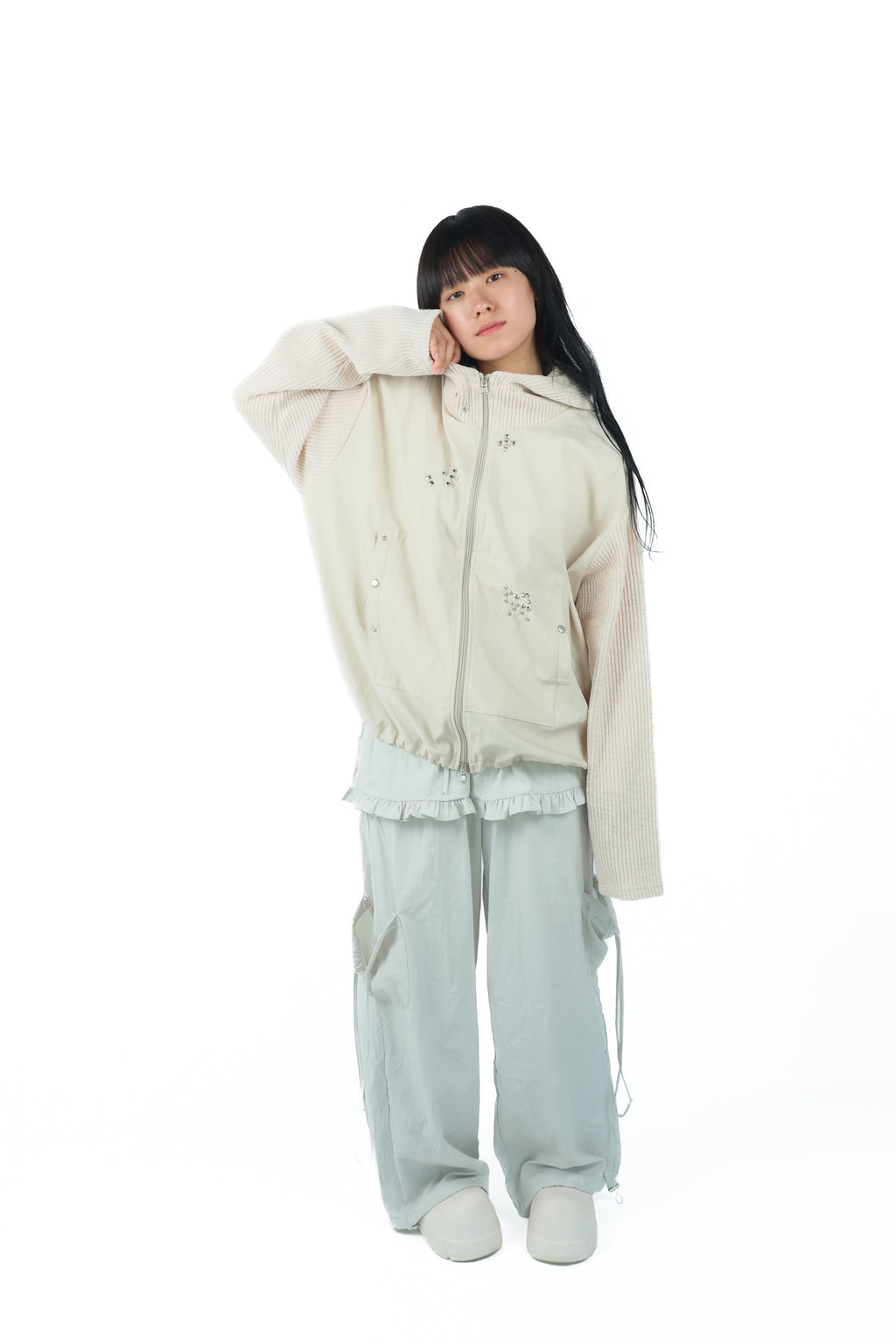 layered frill cargopants