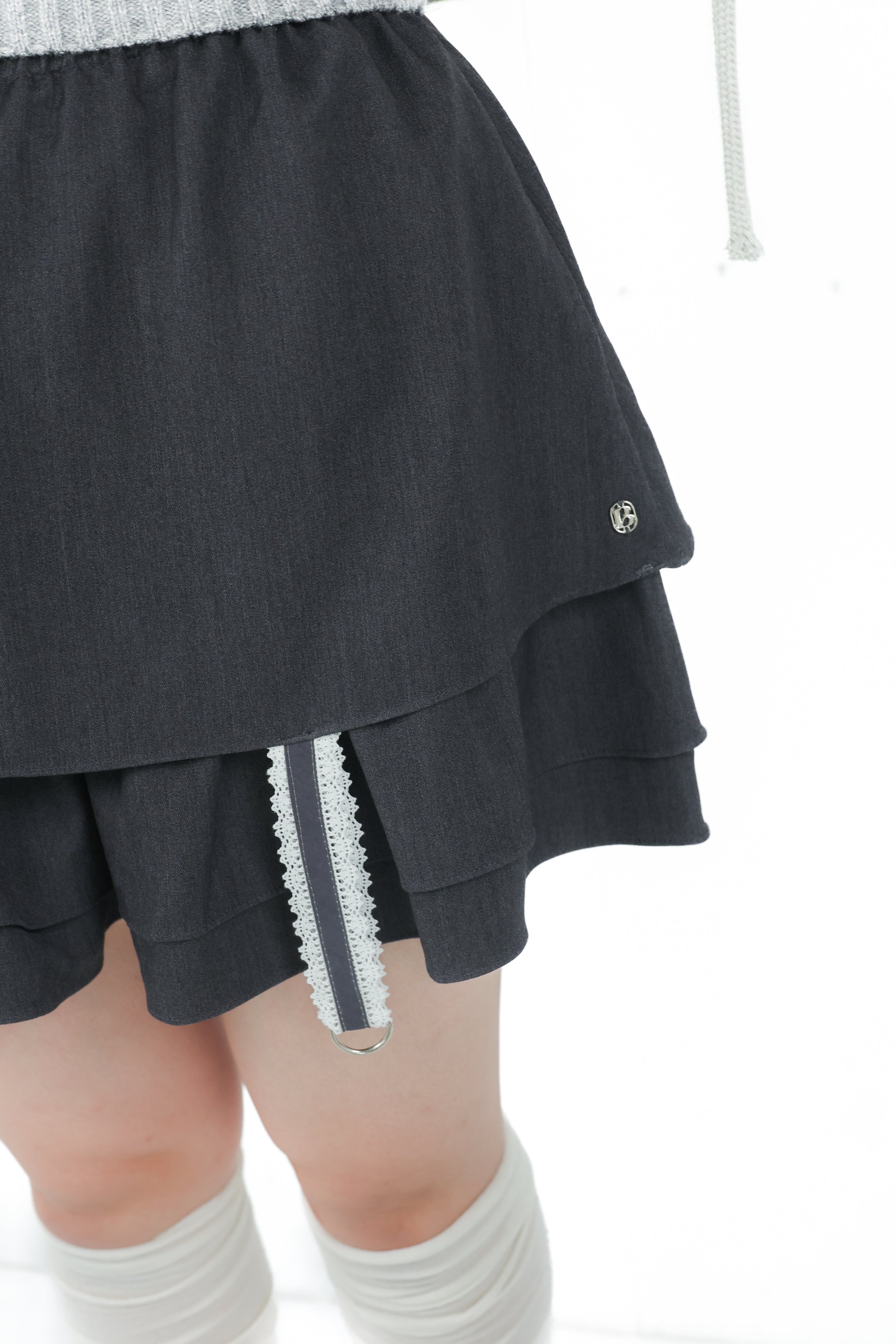 gater tiered skirt(gray)