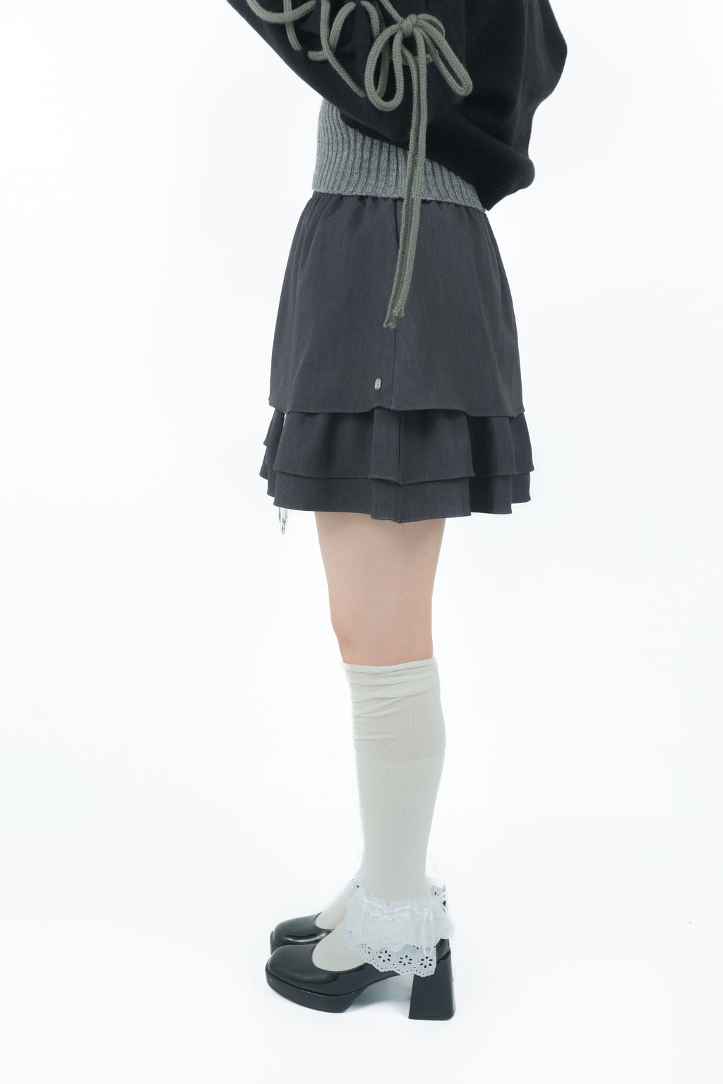 gater tiered skirt(gray)
