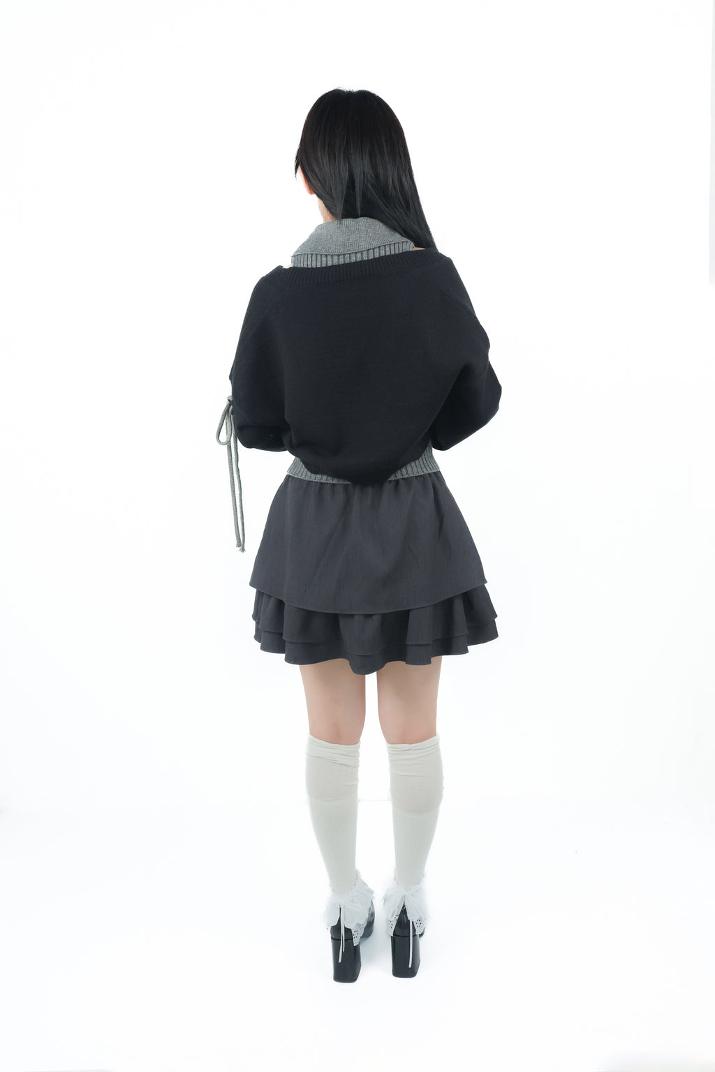 gater tiered skirt(gray)
