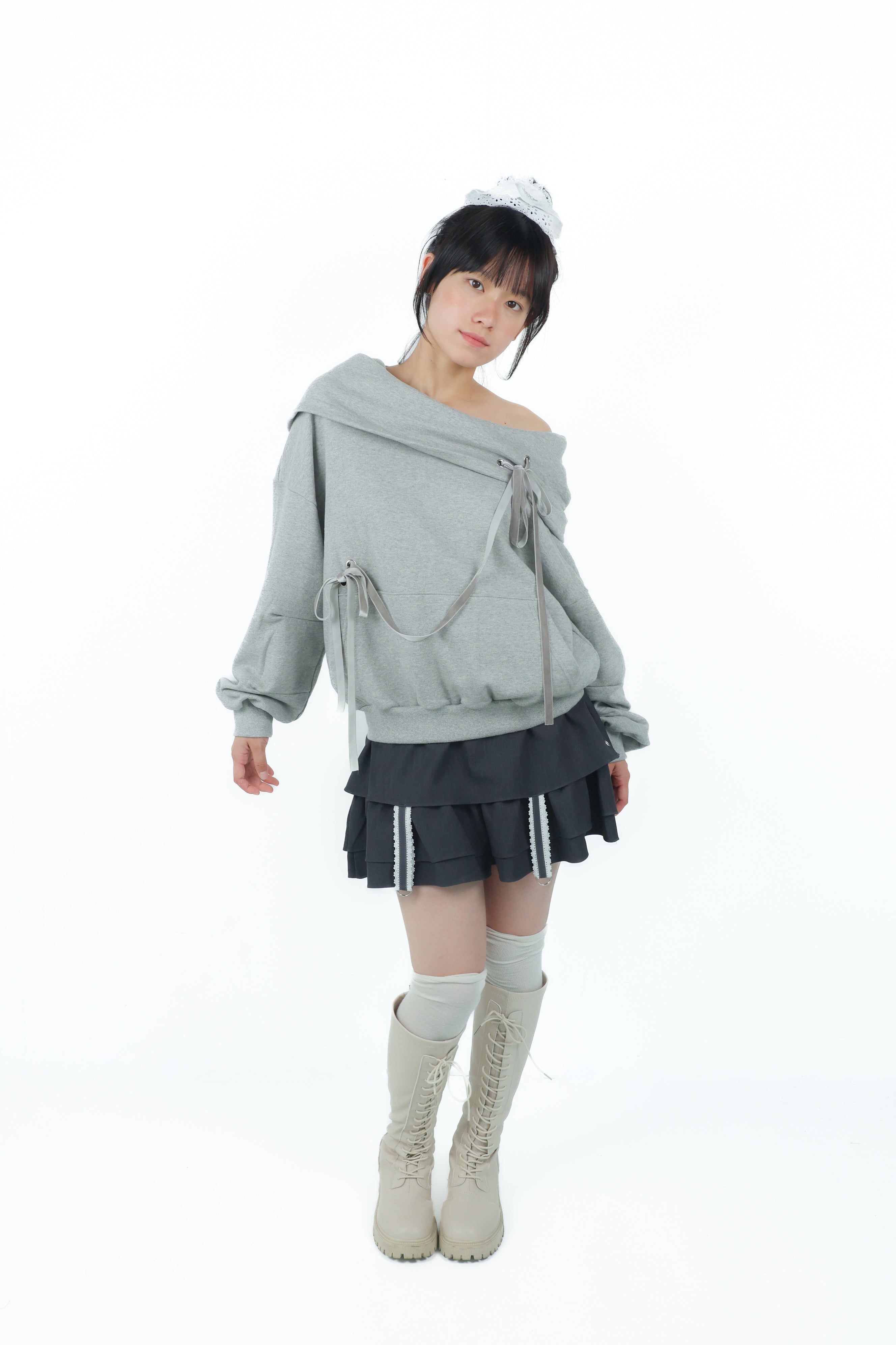 gater tiered skirt(gray)