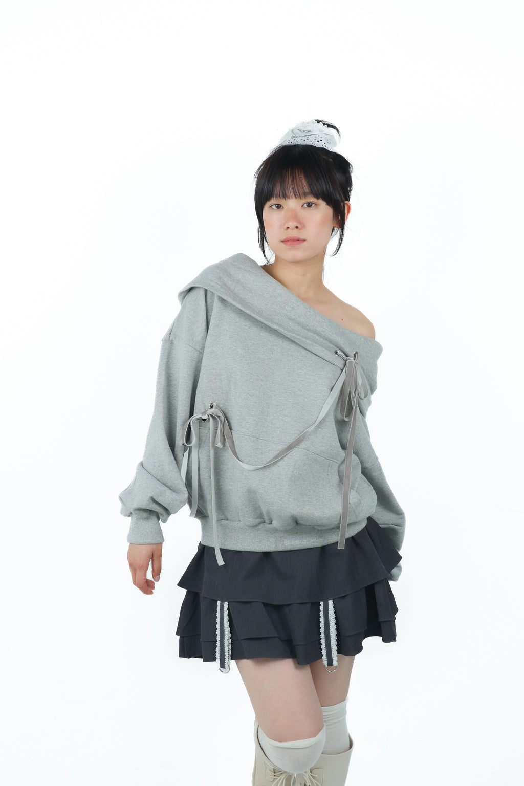 gater tiered skirt(gray)