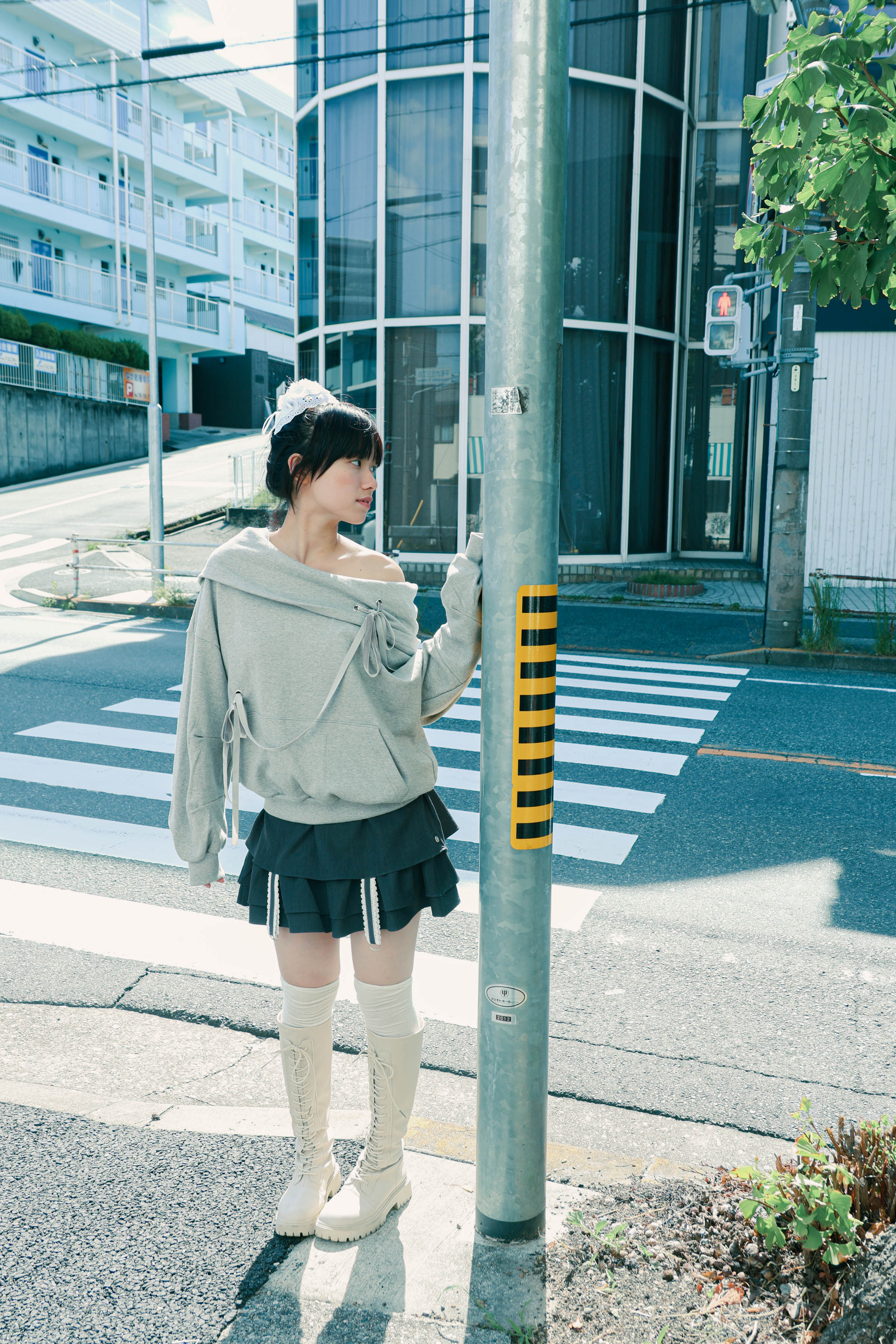 gater tiered skirt(gray)