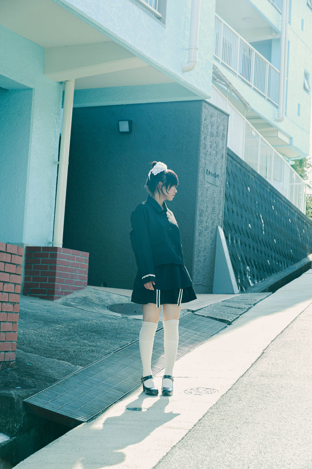 gater tiered skirt(black)