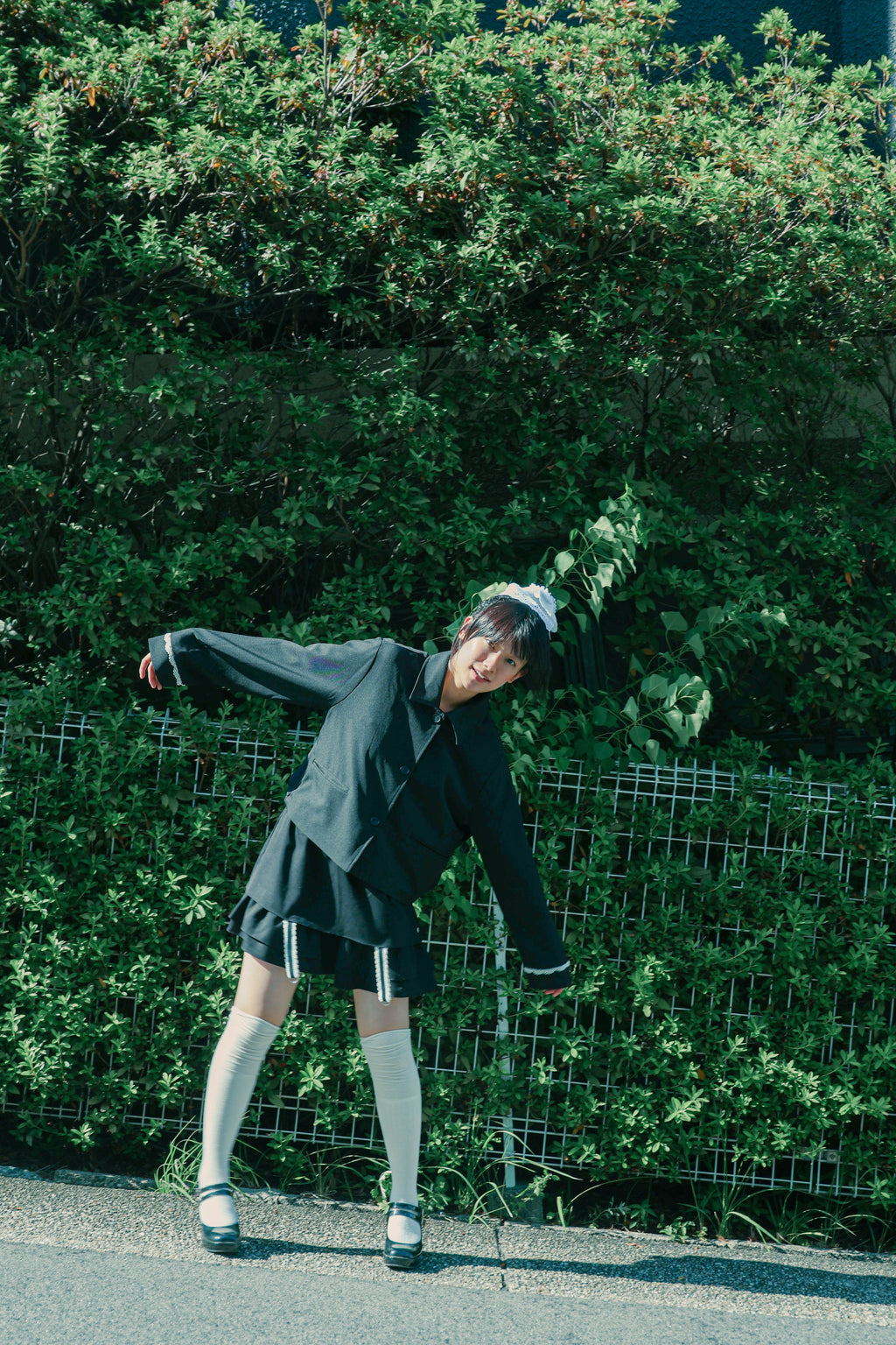 gater tiered skirt(black)
