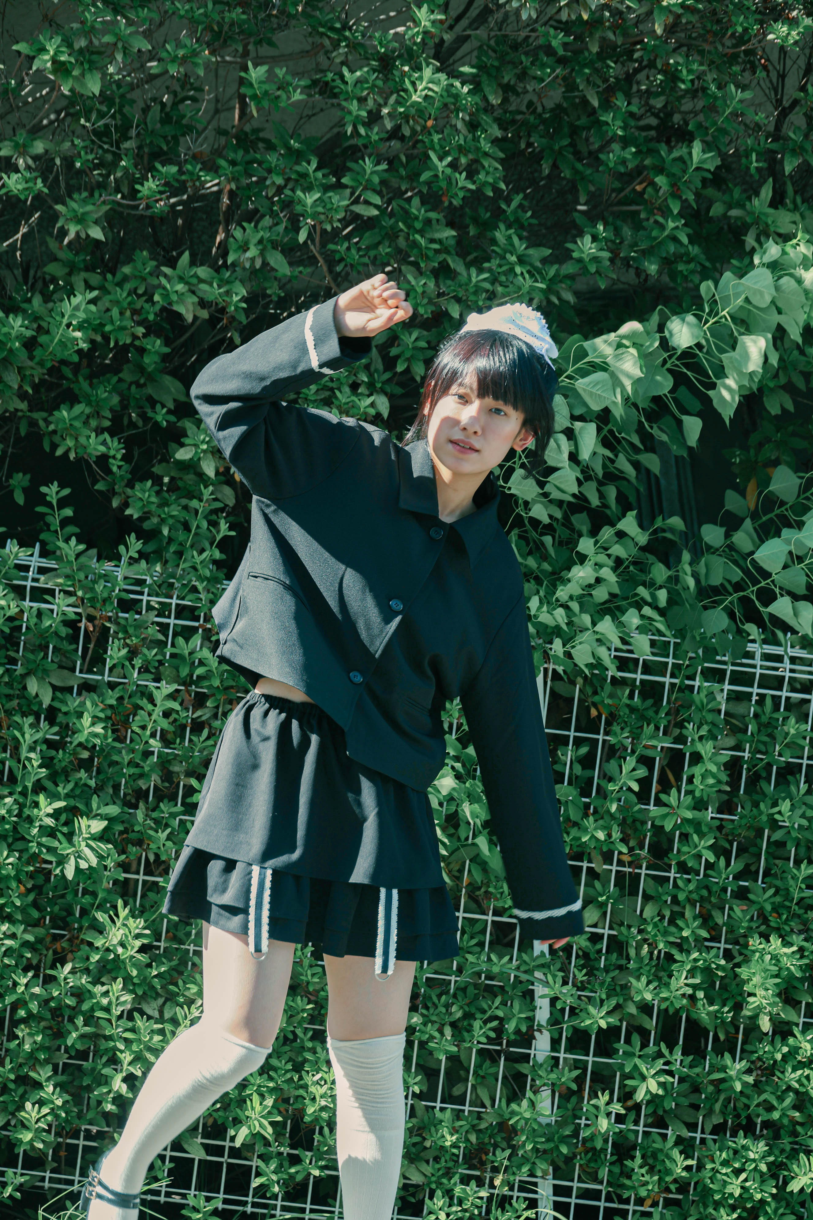 gater tiered skirt(black)