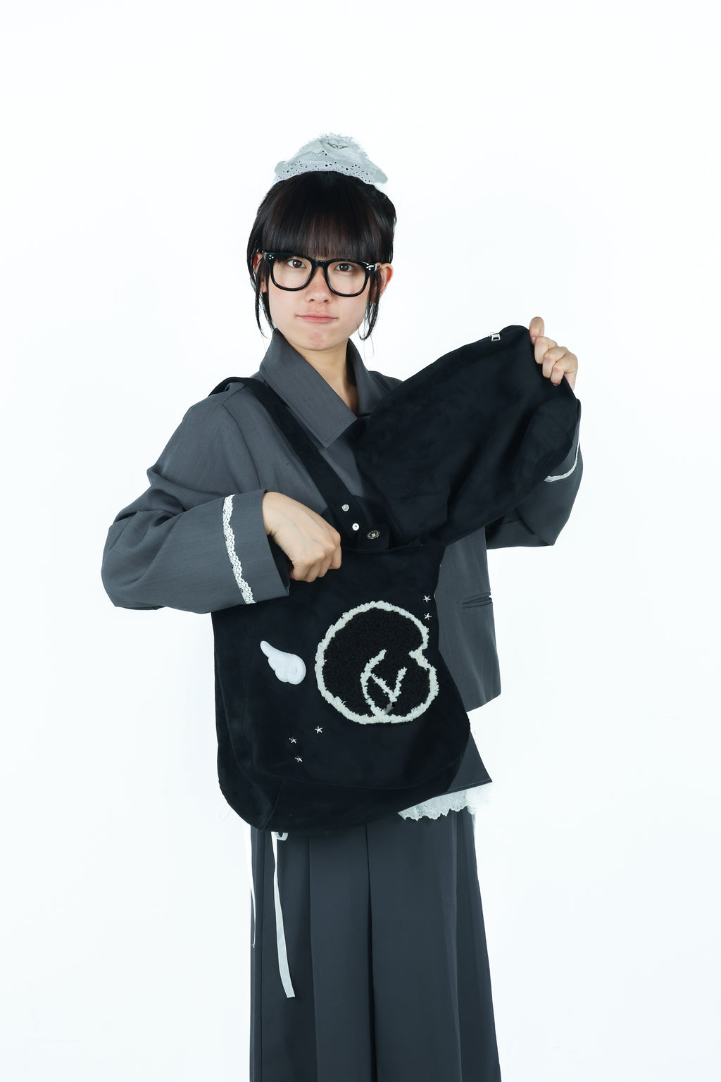 angel furlogo suedebag