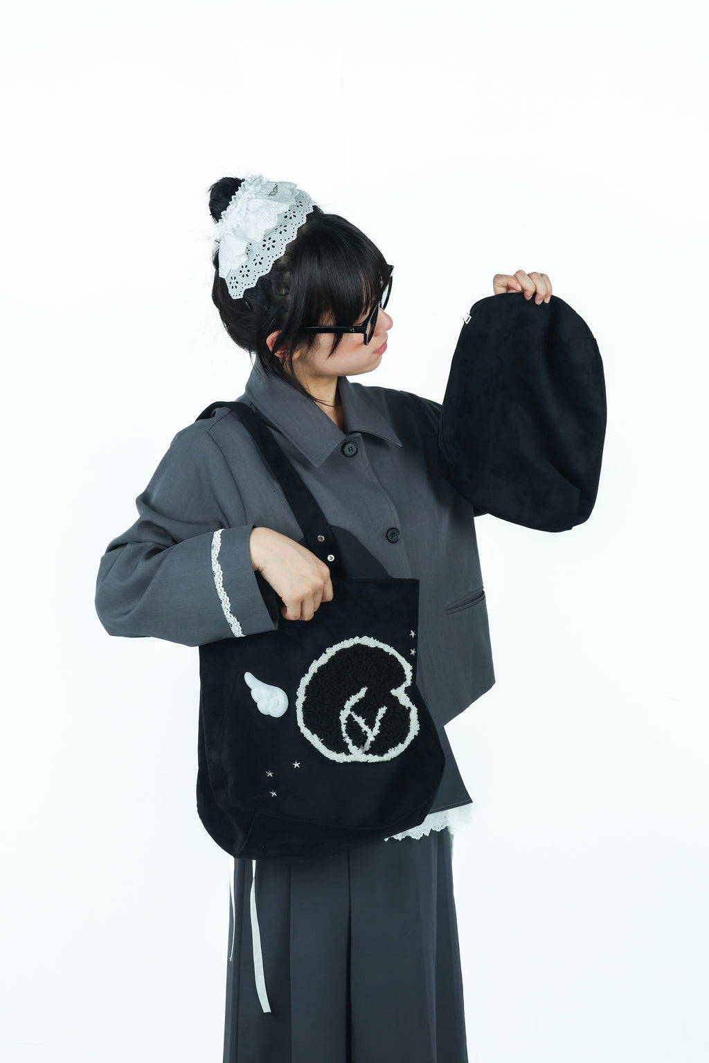 angel furlogo suedebag