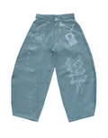 3Dpixel print denim(rightblue)